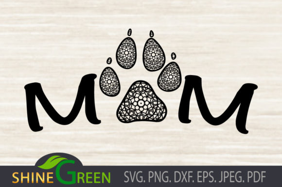 Dog Mom Mandala - Pet Lovers - Paws Graphics