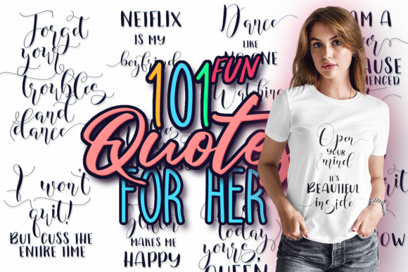 For Her Bundle 101 Woman Mom Quotes - A Graphics Asset for Crafts