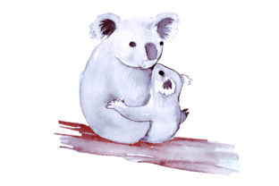 Mom and Baby Koalas Crafts for Local Business Branding