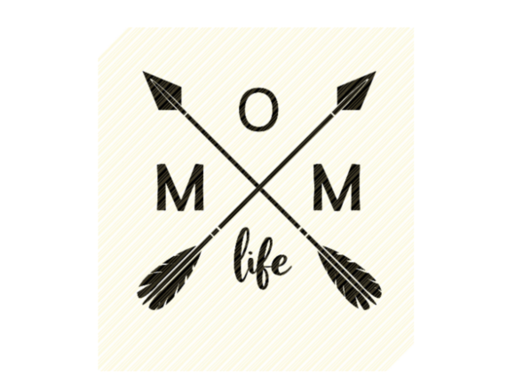 Mom Life Arrow Graphic for Crafts and Graphics