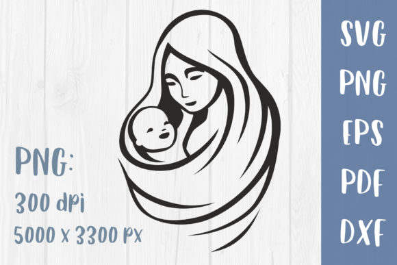 Mom Newborn Motherhood Icon - A Versatile Graphics Asset for Crafts