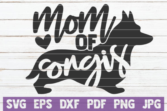 Mom of Corgis Cut File: A Graphic Design Asset for Crafts and Content
