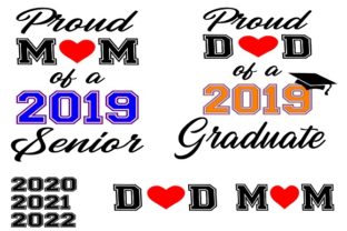 Proud Mom Dad of Senior or Graduate Graphics for Crafts