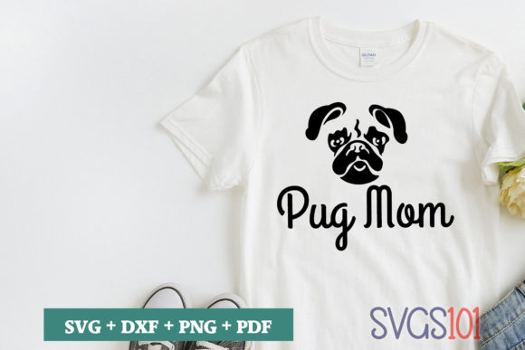 Pug Mom Graphics for Crafts and Digital Products